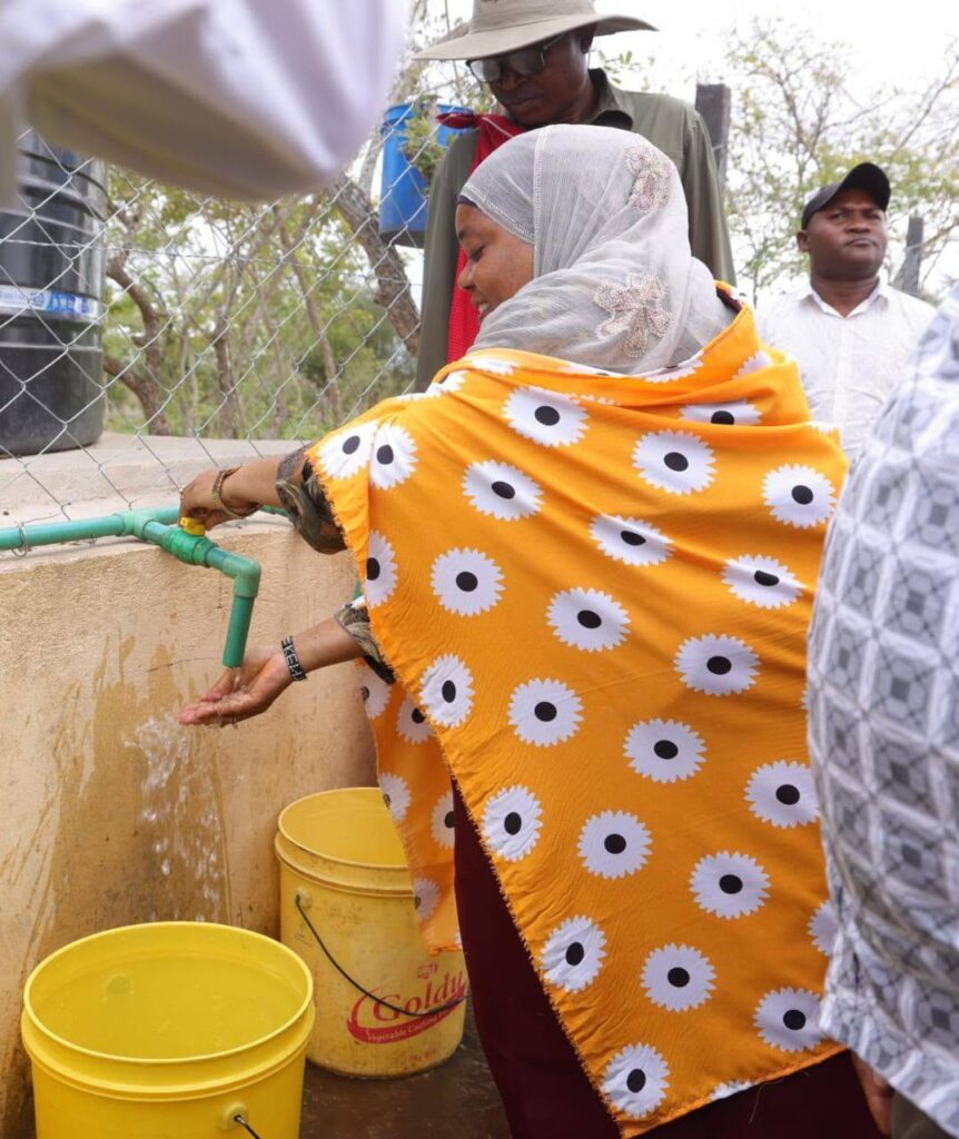Kwale governor commission Naserian water pan and micro-irrigation project in Lunga-Lunga
